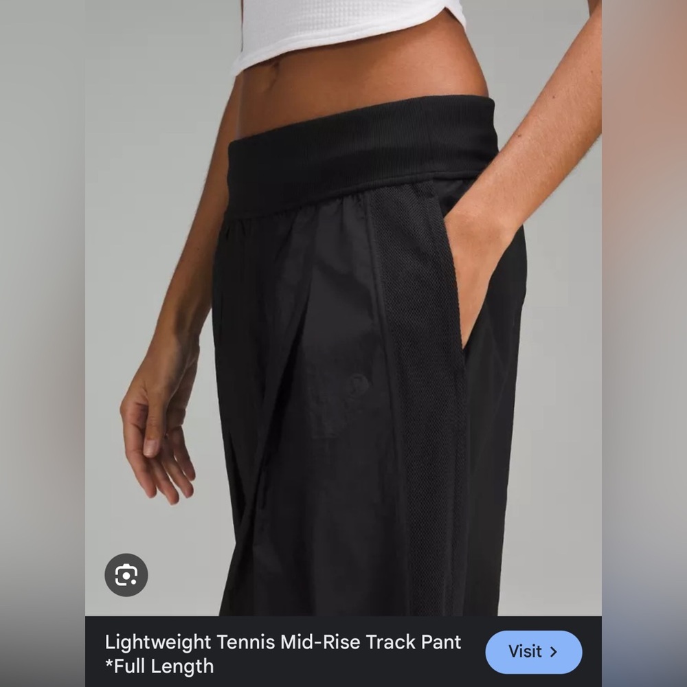 lululemon Lightweight Midrise Tennis Track Pant Black Size 14